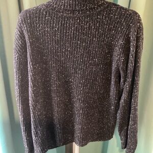 Women’s Plus size 3X Newport News Black and White Speckled Turtleneck Sweater